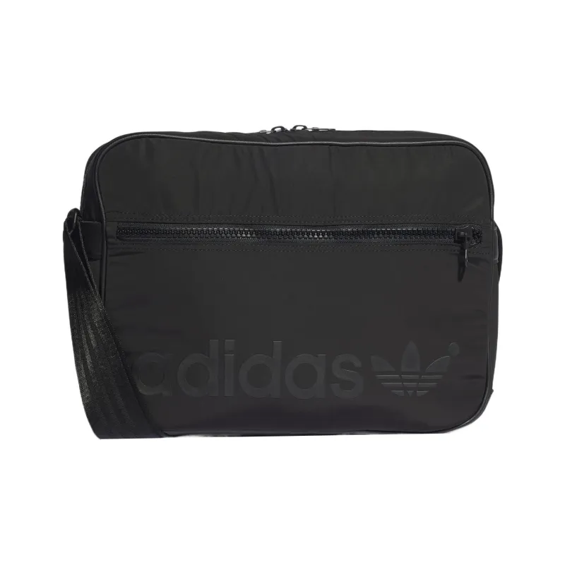 Adidas Originals Blue Version Collection Recycled Polyester One Shoulder Crossbody Travel Bag Regular Unisex Black-0
