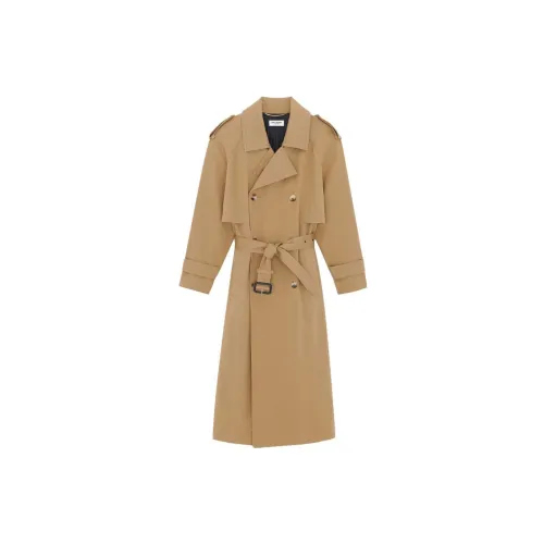 SAINT LAURENT Trench Coats Women's Beige