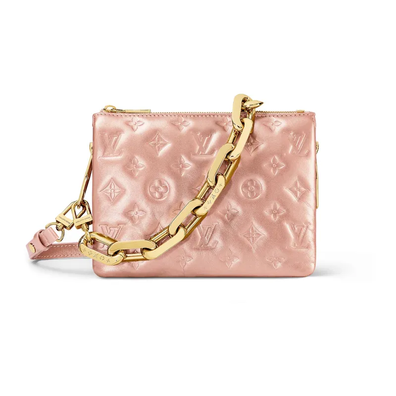 LOUIS VUITTON Coussin Sheepskin Shoulder Bag Pillow Bag Crossbody Bag Shoulder Bag Women's Rose Gold-0