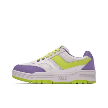PONY Reverse N Low Top Skateboard Shoes Unisex White Purple Yellow