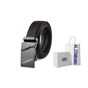 ALIEN BANG Cow Leather Leather Belts Men's 3.3CM