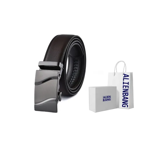 ALIEN BANG Cow Leather Leather Belts Men's 3.3CM