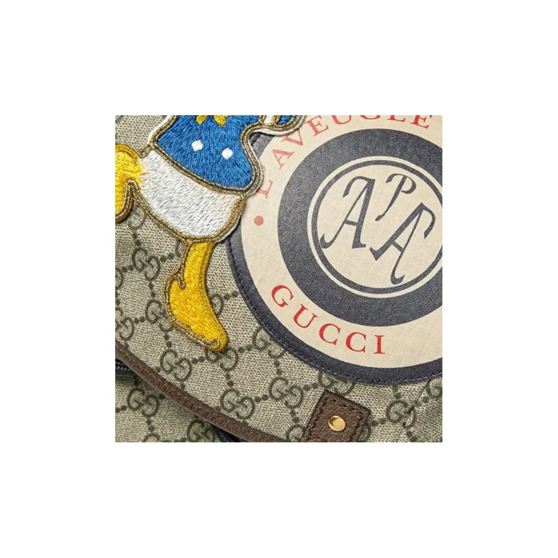 GUCCI Microfiber Fabric Backpack Unisex Ebony-3