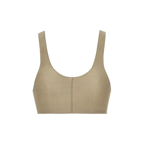 SAINT LAURENT Tank Tops Women's Khaki