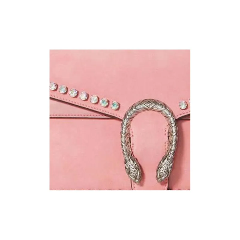 GUCCI Dionysus Suede Chain Bag Shoulder Bag Crossbody Bag Handbag Small Size Women's Pink/Candy Color-4