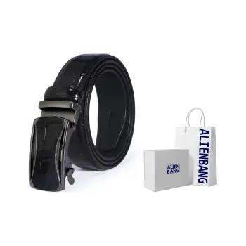 ALIEN BANG Cow Leather Leather Belts Men's 3.5CM