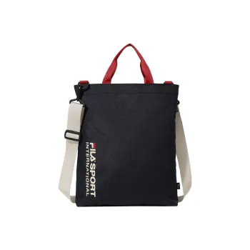 FILA Polyester Tote Bag Shopping Bag One Shoulder Handbag Crossbody Bag Regular Unisex Inks Navy
