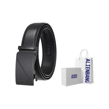 ALIEN BANG Cow Leather Leather Belts Men's 3.5CM