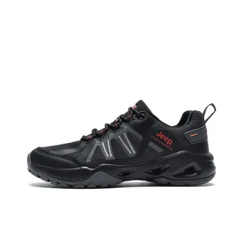 Jeep Cushioned Wear Resistant Breathable Slip Resistant Low Top Outdoor Shoes Men's Black Gray Orange