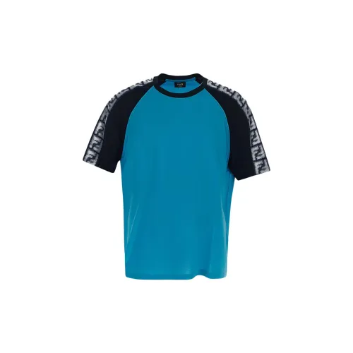 FENDI T-Shirts Men Blue