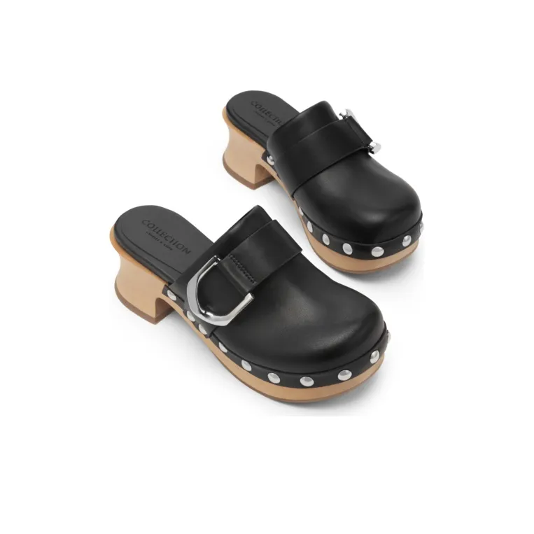 CHARLES&KEITH Small Ck Stylish Sandal 5cm Women's Black/Blue-2