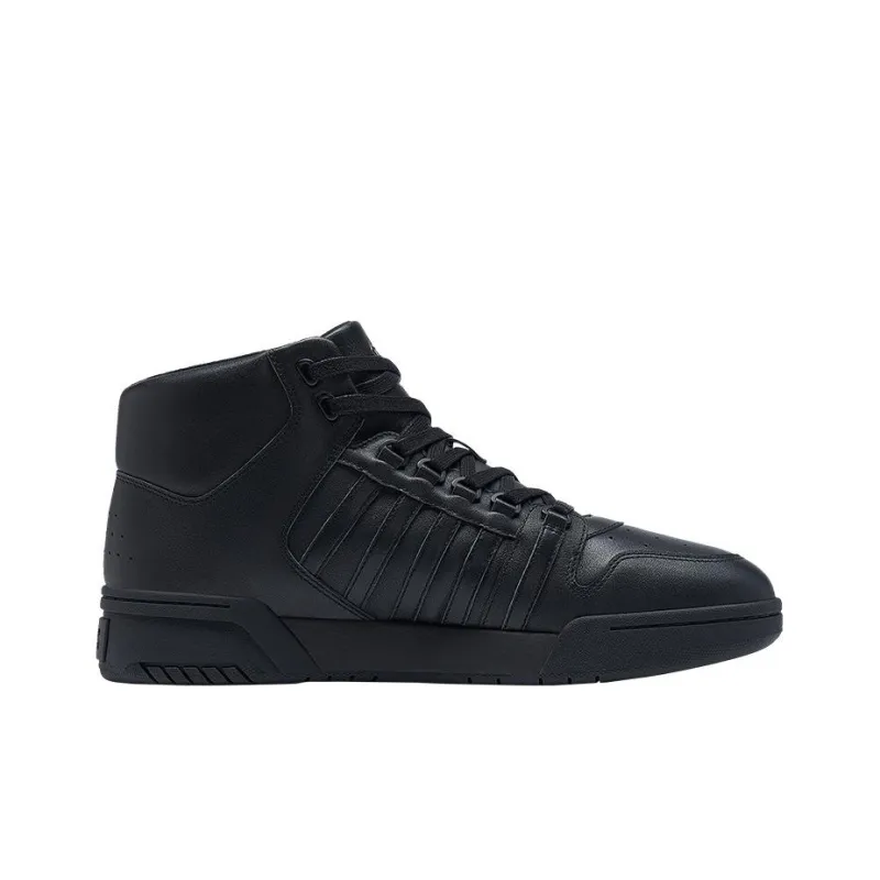 KSWISS Gstaad Cushioning Slip Resistant And Abrasion Resistant High Top Skateboard Shoes Women's Black Warrior-1