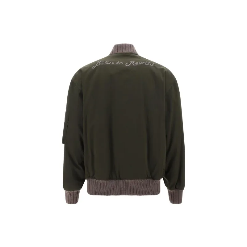 Vivienne Westwood Slogan Embroidered Bomber Jacket-1