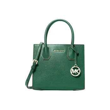 MICHAEL KORS Mercer Pebbled Leather Sheet Music Bag Shoulder Bag Crossbody Bag Handbag Medium Size Women's Pearl Green