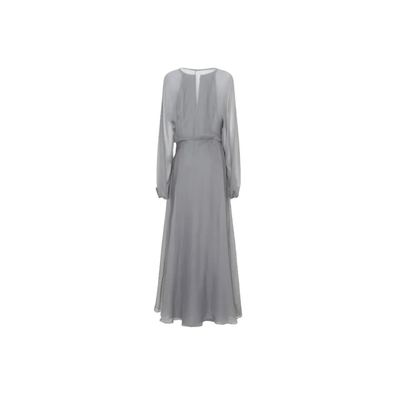GIORGIO ARMANI Long-Sleeved Dresses Women's Light Gray-1