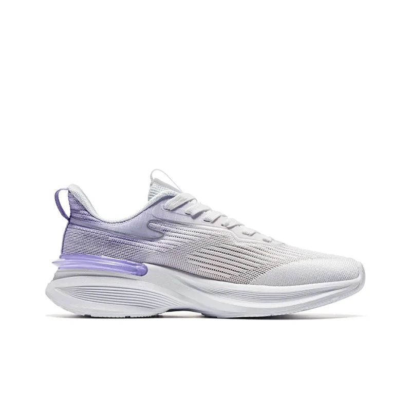 Erke Cushioning, Slip Resistant, And Abrasion Resistant Running Shoes Women's Purple White-1