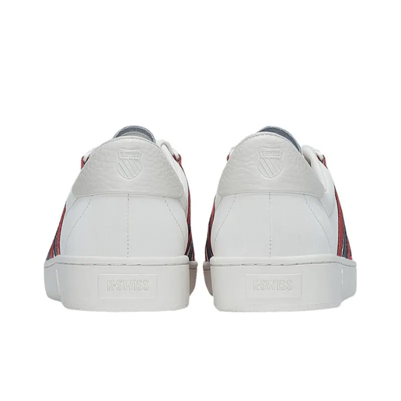 KSWISS Classic 66 Abrasion Resistant Low Top Skateboard Shoes Women's White Red Blue-4