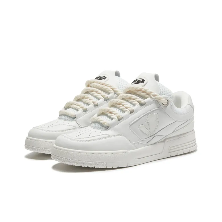 VICKI BROWN Jeans Skateboard Shoes Men Low Top White-2