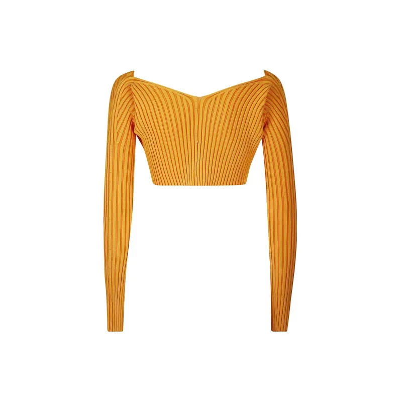 Jacquemus Pralù Logo-plaque Cropped Cardigan-1