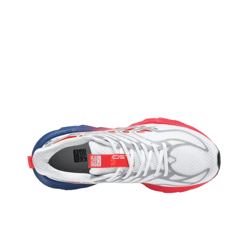BMAI Expeditionary Force 4.0 Plus Low Top Running Shoes Men's White Blue Red-3