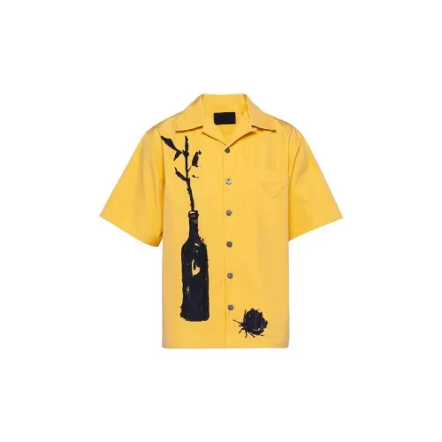 PRADA Shirts Men Yellow