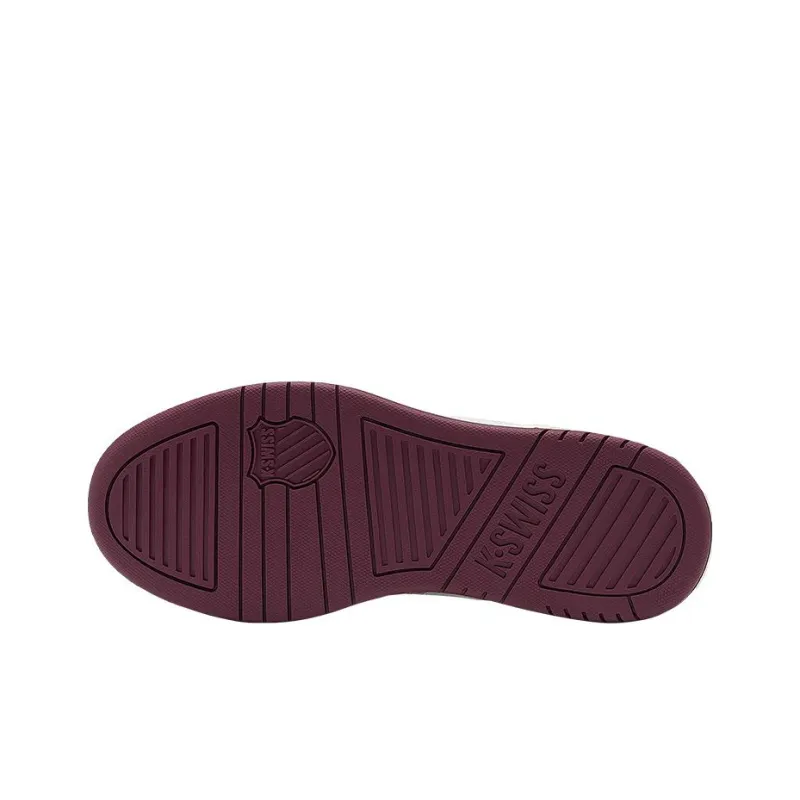 KSWISS Gstaad Gold Cushioning, Wear Resistant Low Top Skateboard Shoes Women's White Red-5
