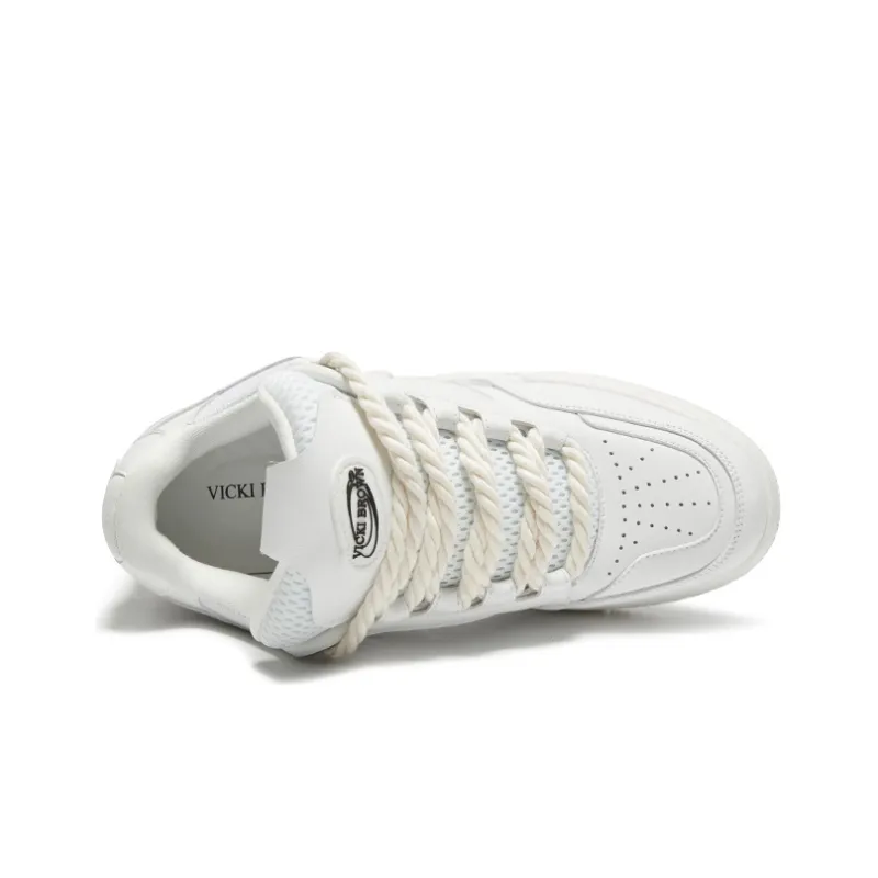 VICKI BROWN Jeans Skateboard Shoes Men Low Top White-3