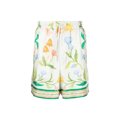 CASABLANCA L'Arche De Fleurie Silk Shorts