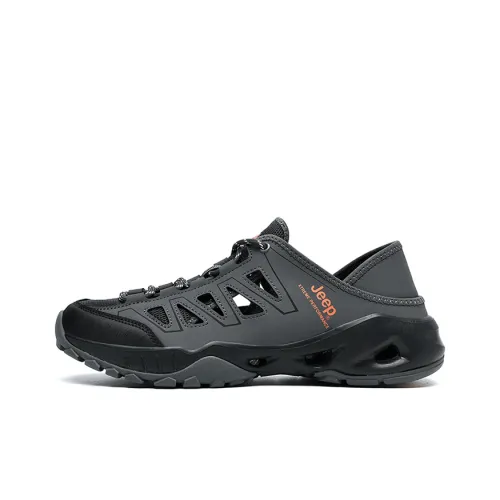 Jeep Slip Resistant Breathable Outdoor Shoes Men's Black Gray Orange