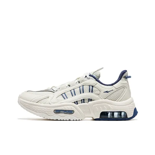 Erke Hills Low-Top Sports Casual Shoes Women's White Blue