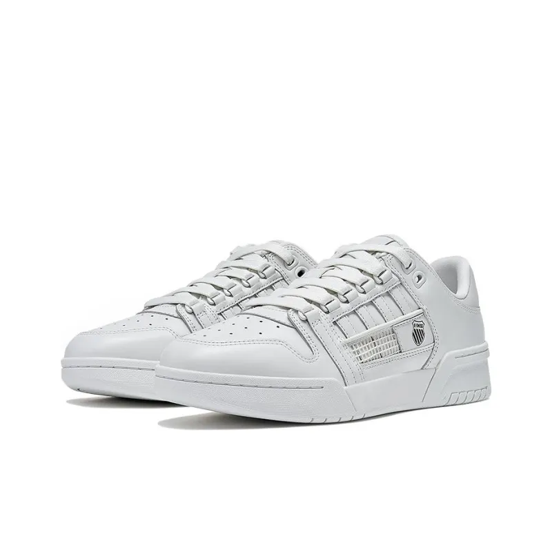 KSWISS Gstaad Gold Anti Slip Wear Resistant Low Top Skateboard Shoes Women's White-2