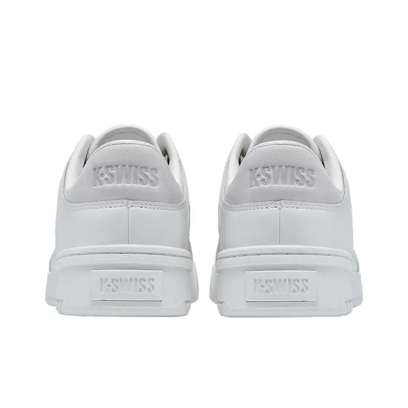 KSWISS Gstaad Gold Anti Slip Wear Resistant Low Top Skateboard Shoes Women's White-4