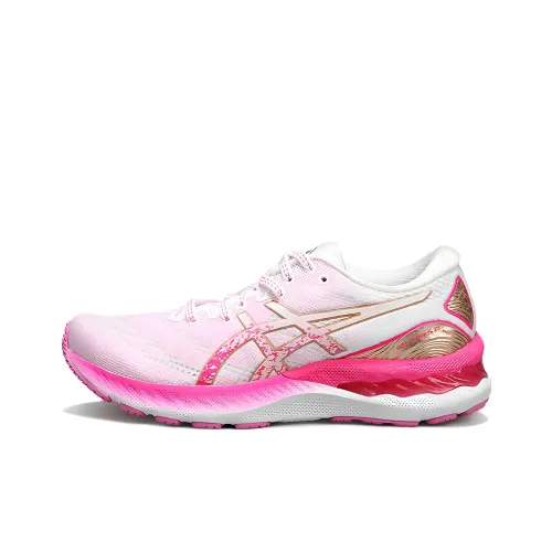 Asics GEL-Nimbus 23 Running Shoes Women's Low-Top Pink/White/Gold