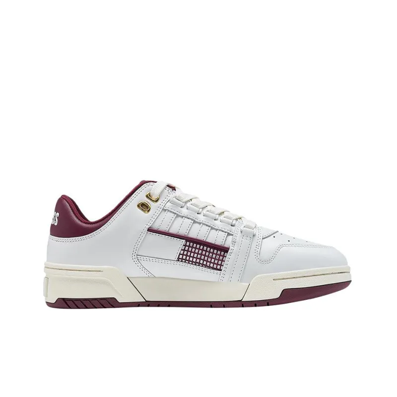KSWISS Gstaad Gold Cushioning, Wear Resistant Low Top Skateboard Shoes Women's White Red-1