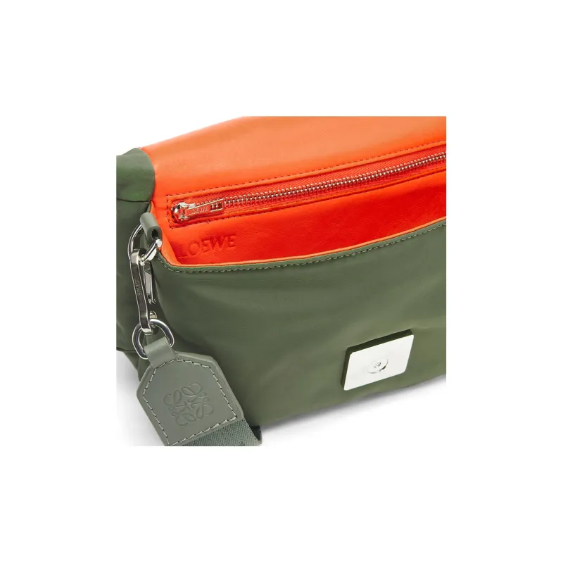 LOEWE Goya Nylon Crossbody Bag Shoulder Bag Women's Khaki Green-5