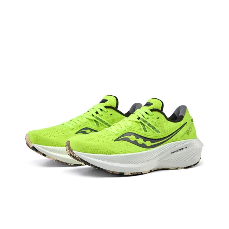 Saucony Triumph 20 Anti Slip And Wear Resistant Lightweight Low Top Marathon Running Shoes Women's Yellow Black-2