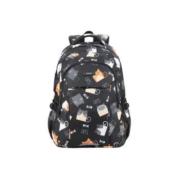 AOKING AK Polyester Backpack Large Size Women's Light Gray/Black/Multicolor