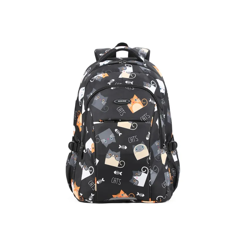 AOKING AK Polyester Backpack Large Size Women's Light Gray/Black/Multicolor-4