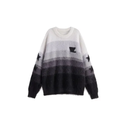 VWL Sweaters Unisex Black White Gray