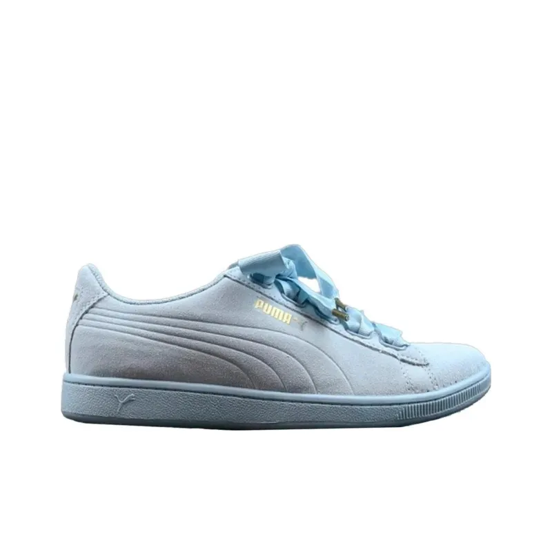 PUMA Vikky Ribbon Anti Slip Wear Resistant Low Top Skateboard Shoes Women's Blue-1
