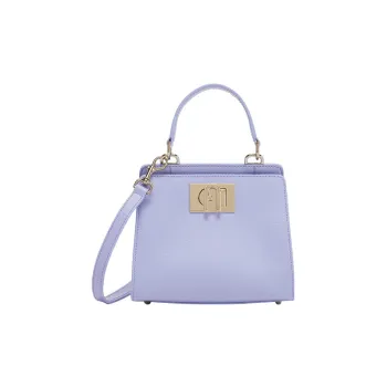 Furla 1927 Collection Leather Tote Bag Shopping Bag Shoulder Bag Crossbody Bag Handbag Mini Women's Light Purple