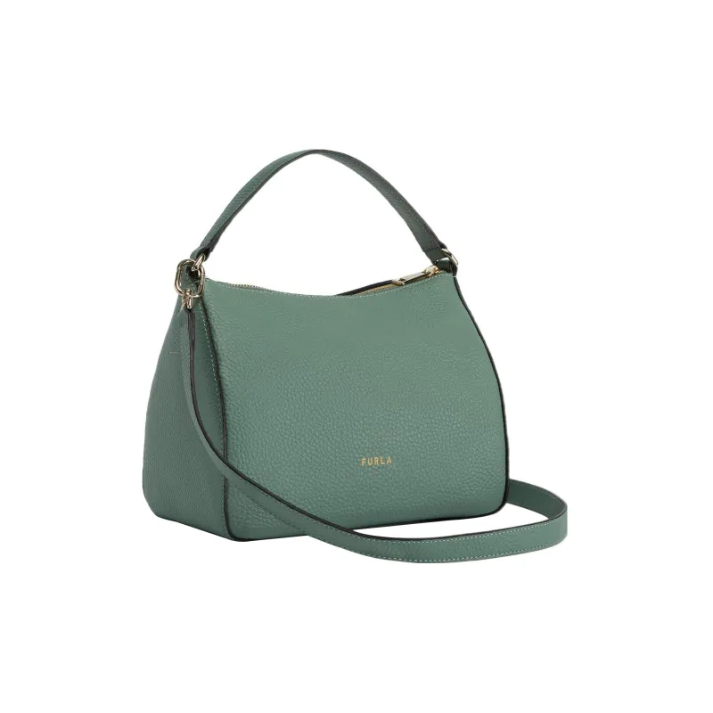 Furla Primula Grained Calfskin Shoulder Bag Crossbody Bag Handbag Small Size Women's Pea Green-2