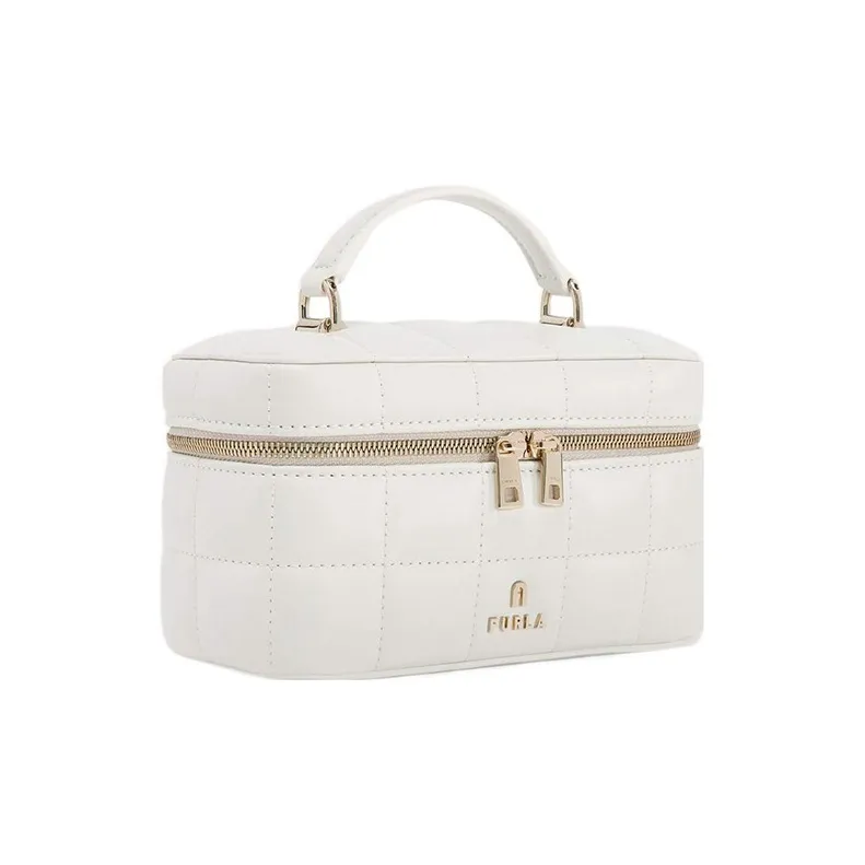 Furla Lambskin Shoulder Bag, Crossbody Bag, Handbag, Makeup Bag Women's White-1