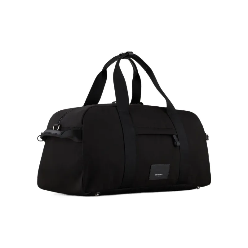 GIORGIO ARMANI Polyester Handbag Shoulder Bag Crossbody Bag Luggage Bag Travel Bag Medium Size Men's Black-1