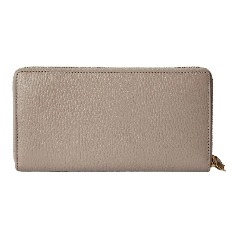 GUCCI Marmont Leather Wallet Women's Beige-2