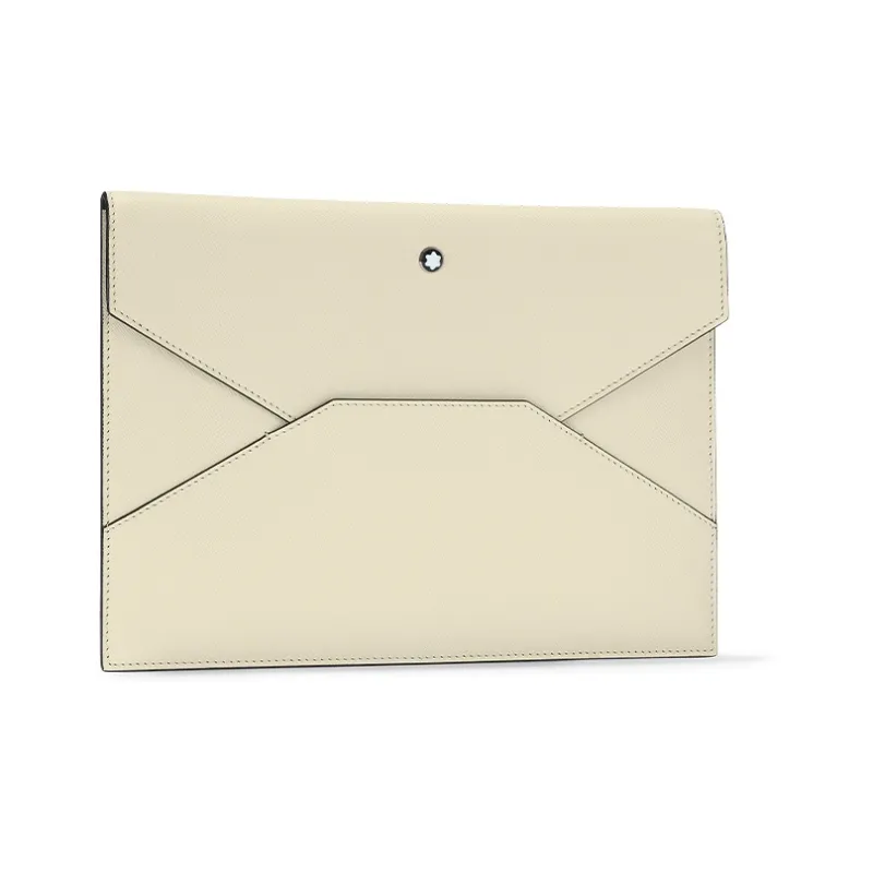 MONTBLANC Cow Leather Clutch Briefcase Men's Ecru-1