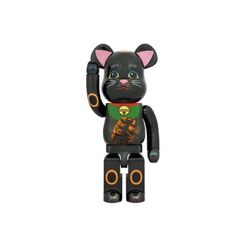 BE@RBRICK Maneki Neko Luminous Black Plated