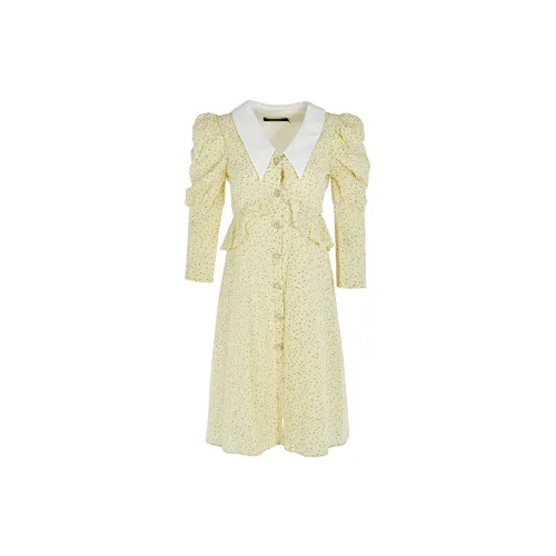 Marie Elie Long-Sleeved Dresses Women's Light Yellow