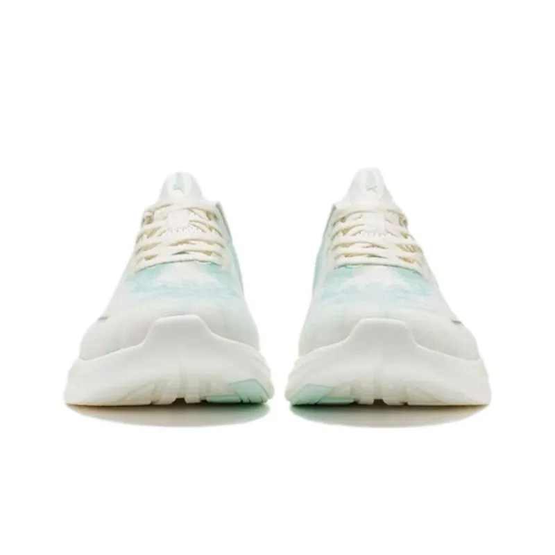 XTEP Light Wing Cushioned Slip Resistant Abrasion Resistant Low Top Running Shoes Women's White Blue Green-3
