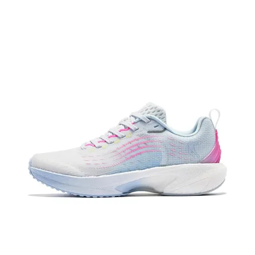 QIAODAN Durable Breathable Low Top Running Shoes Women's White Blue